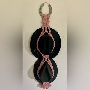 Macrame Double Hat Hanger